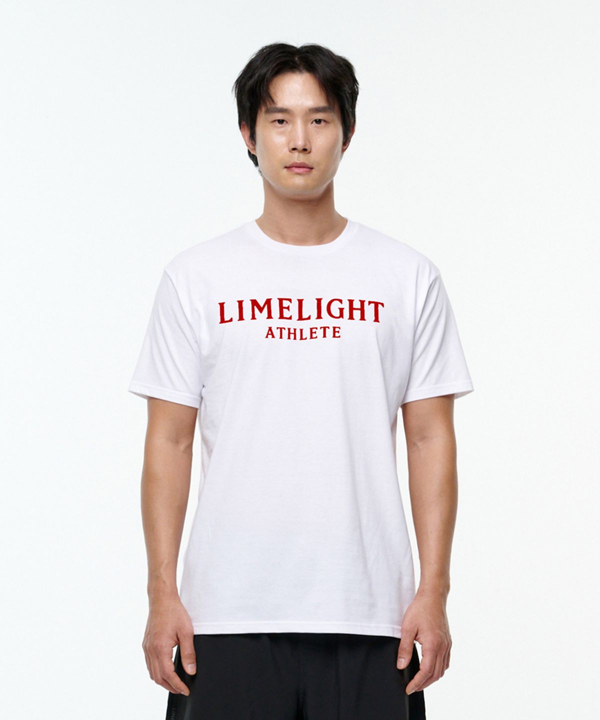 라임라잇 어패럴(LIMELIGHT APPAREL) 애슬릿 티셔츠 (화이트/레드)
