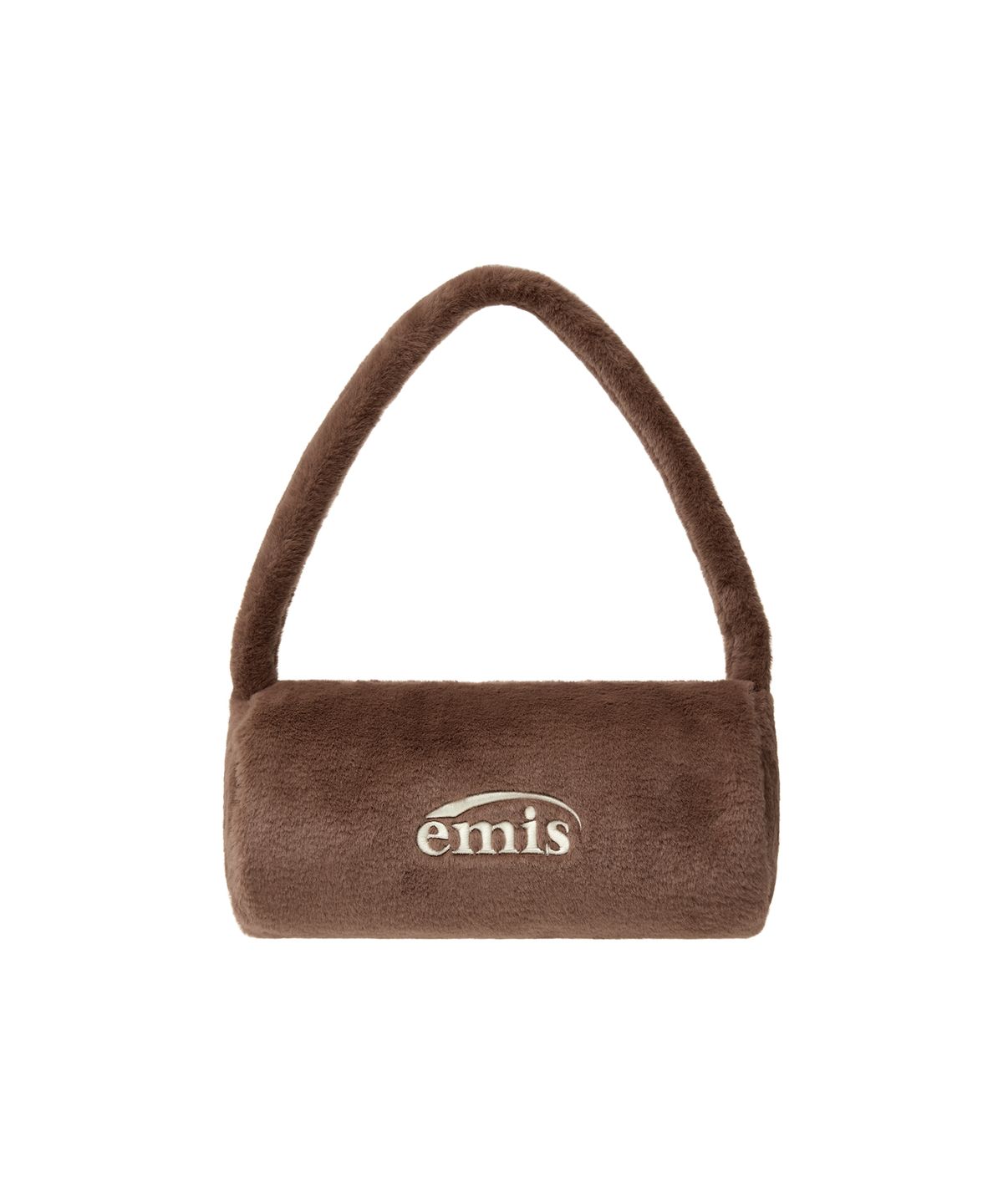이미스(EMIS) FUR CYLINDER BAG-BROWN