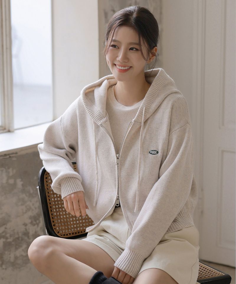 2WAY SWEAT ZIP-UP HOODIE (BLACK)