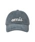 APPLIQUE CORDUROY BALL CAP-ASH BLUE