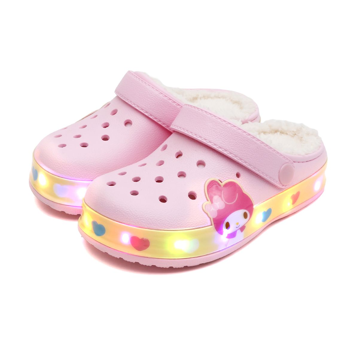 산리오 키즈(SANRIO) 마이멜로디 팝핑 라이팅 방한샌들