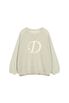 SMOOTH D LOGO SWEATSHIRTS IN ASH BEIGE