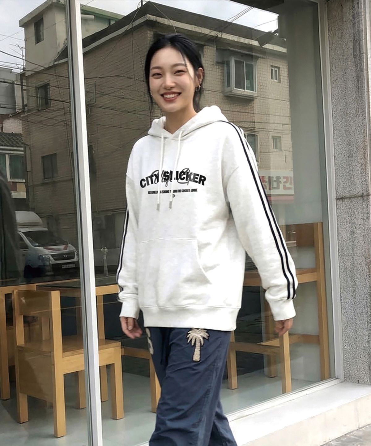 유라이프지(ULIFEZIP) 시티슬리커 오버핏 트랙 후드티셔츠 3 Color [ULZI_3005]