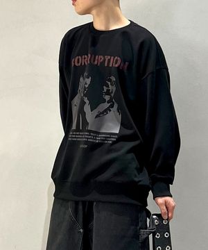 커럽션 오버핏 맨투맨 4 Color [ULZM_0003]