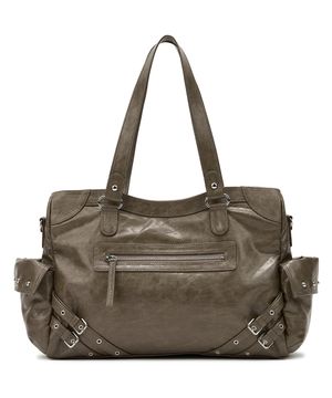 STUD POCKET BIG BAG IN KHAKI