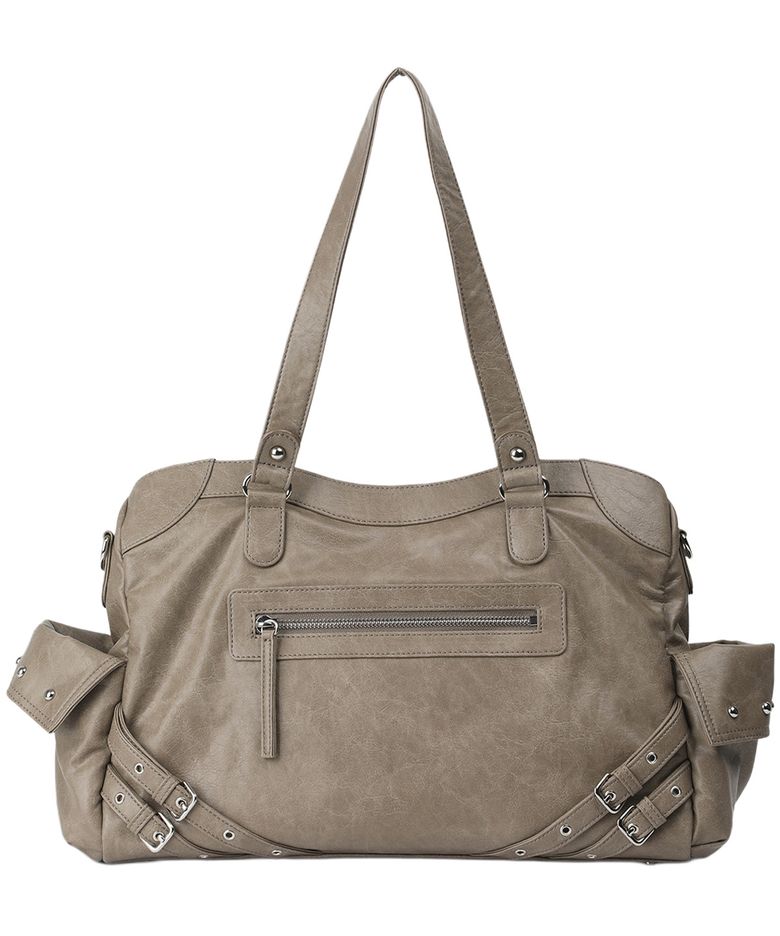 STUD POCKET BIG BAG IN KHAKI