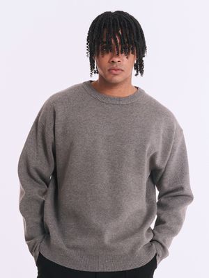 데일리 크루넥 니트 스웨터[그레이]