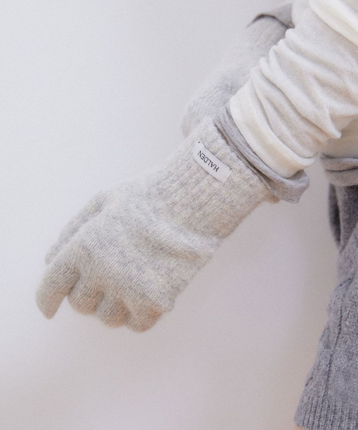 할렌(HALDEN) basic angora gloves (G012_light grey)