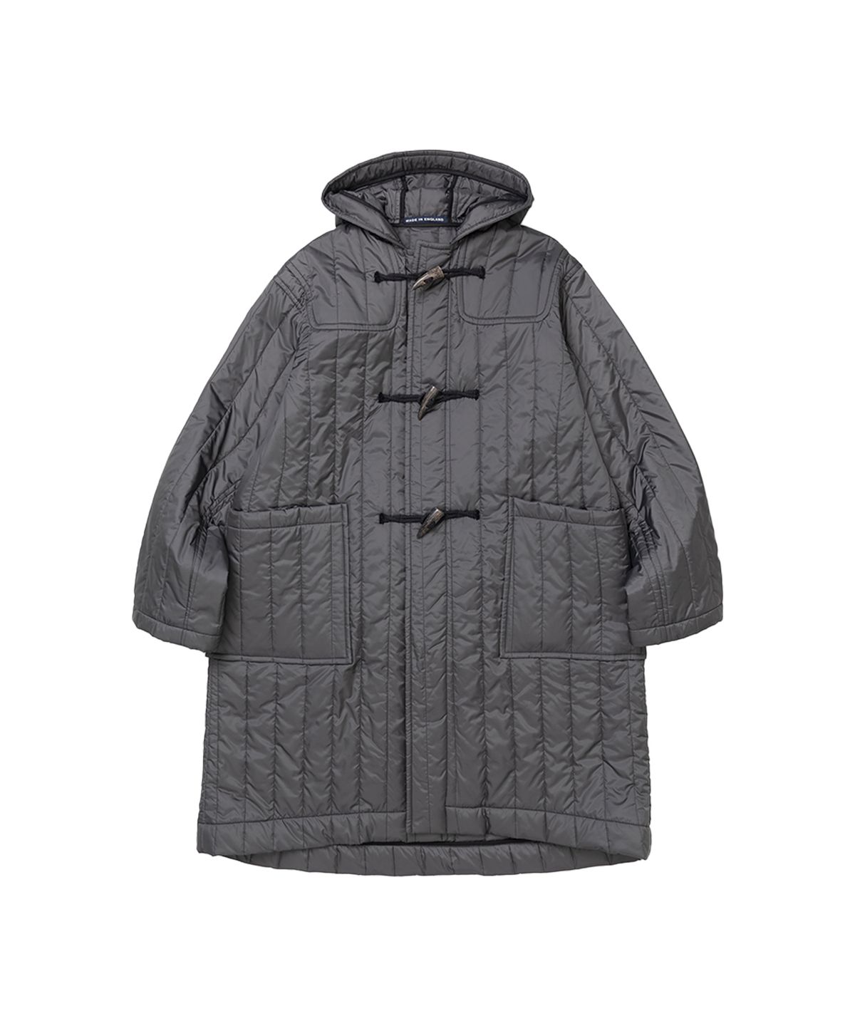 런던트레디션(LONDONTRADITION) Oversize Quilted Duffle Coat - Resent Grey 58