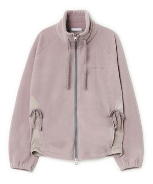 드로우 스트링 플리스 집업 (핑크)