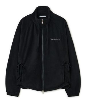 드로우 스트링 플리스 집업 (블랙)