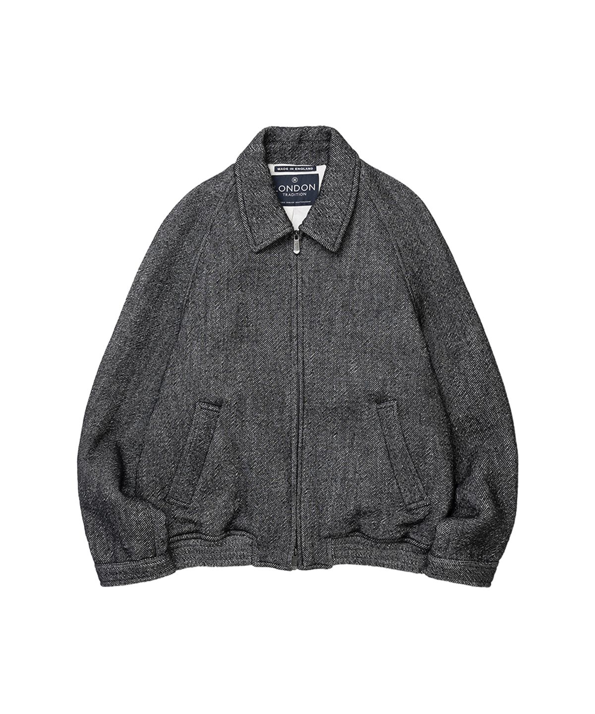 런던트레디션(LONDONTRADITION) Twill Collar Wool Blouson - Charcoal 2371