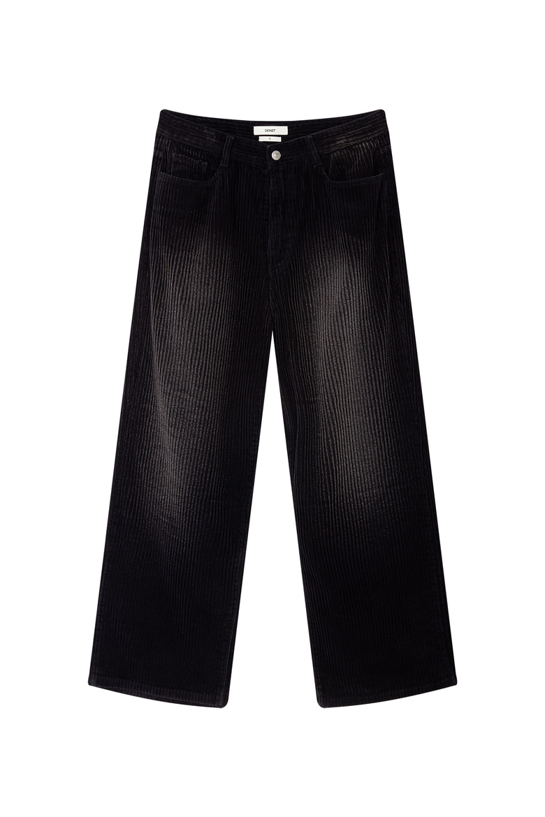 POCKET CORDUROY PANTS IN BLACK