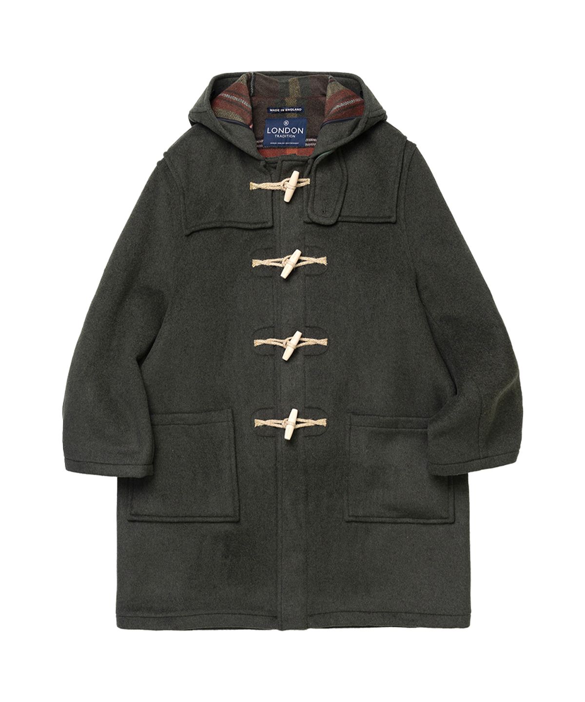 런던트레디션(LONDONTRADITION) Martin Mens Duffle Coat - Seaweed A46