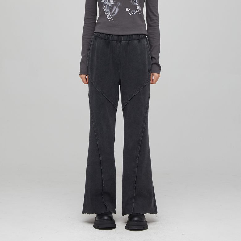 BOOTCUT  SEAM LINE PANTS BLACK BQ4CP002