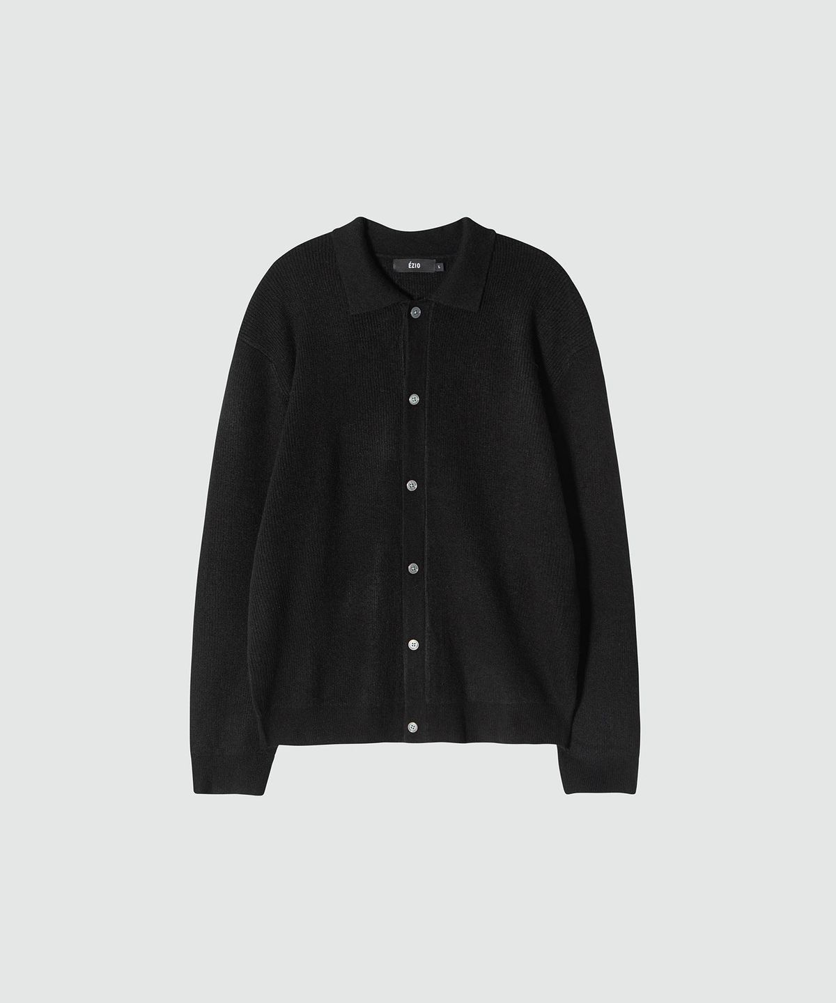 이지오(EZIO) Natural Collar Cardigan_Black