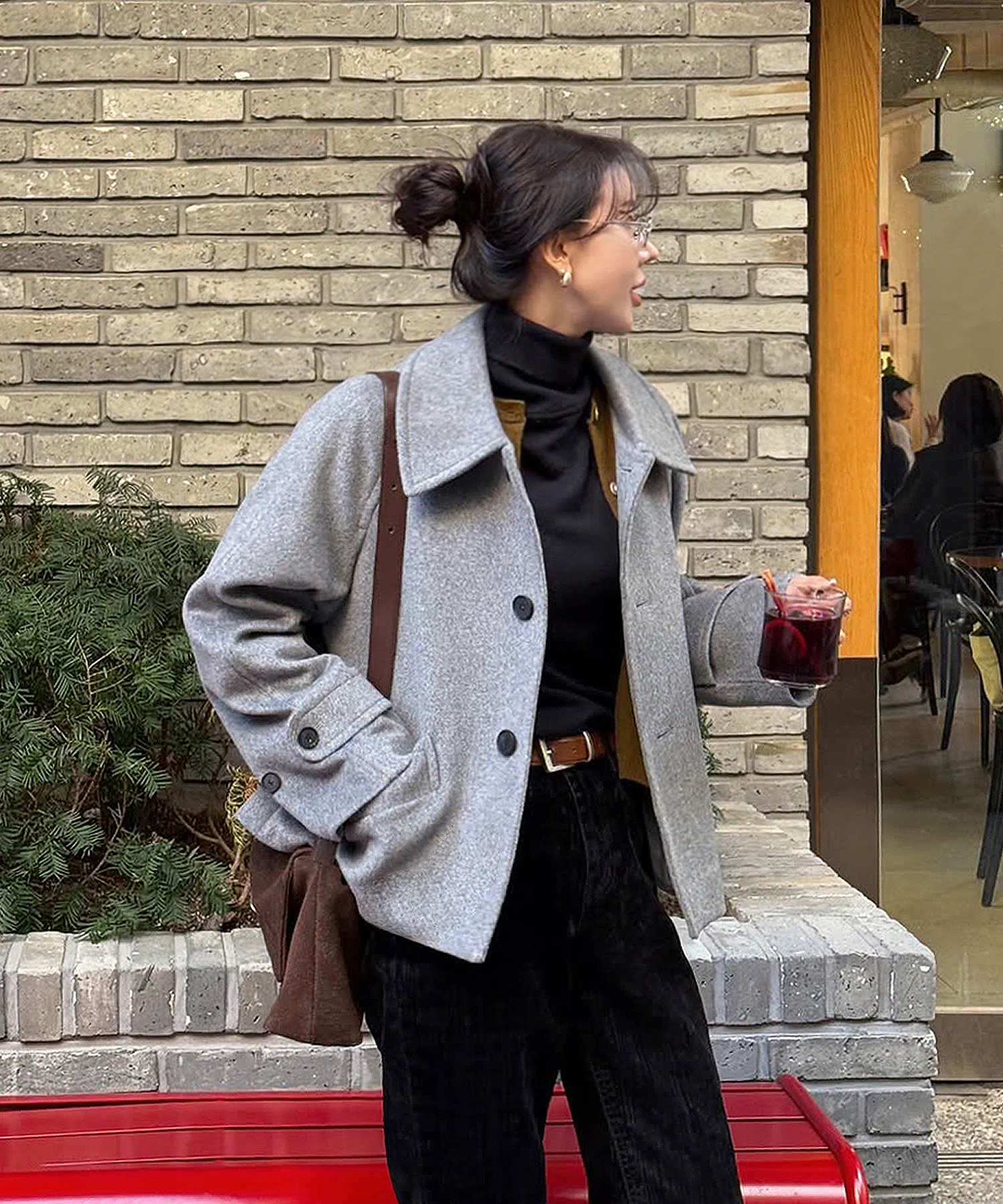 ジャケット・アウター na.e Cashmere Half Coat Nanushka coat MARCIN PRM EU