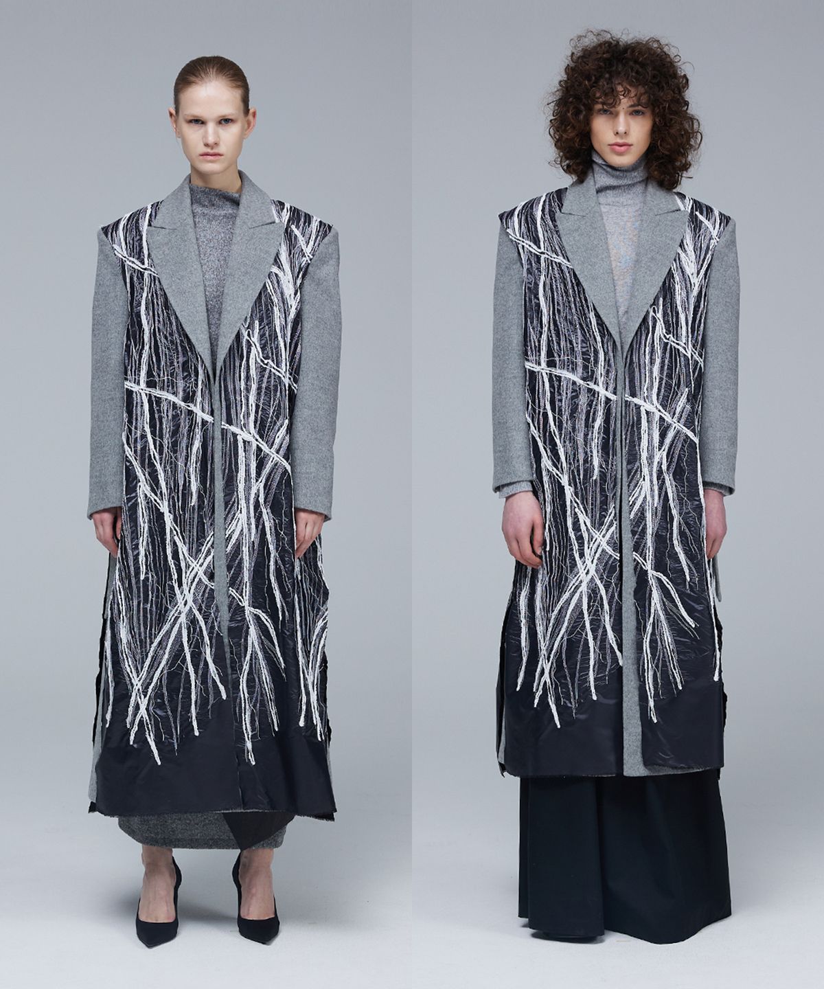 므아므(MMAM) Layered doodle long vest