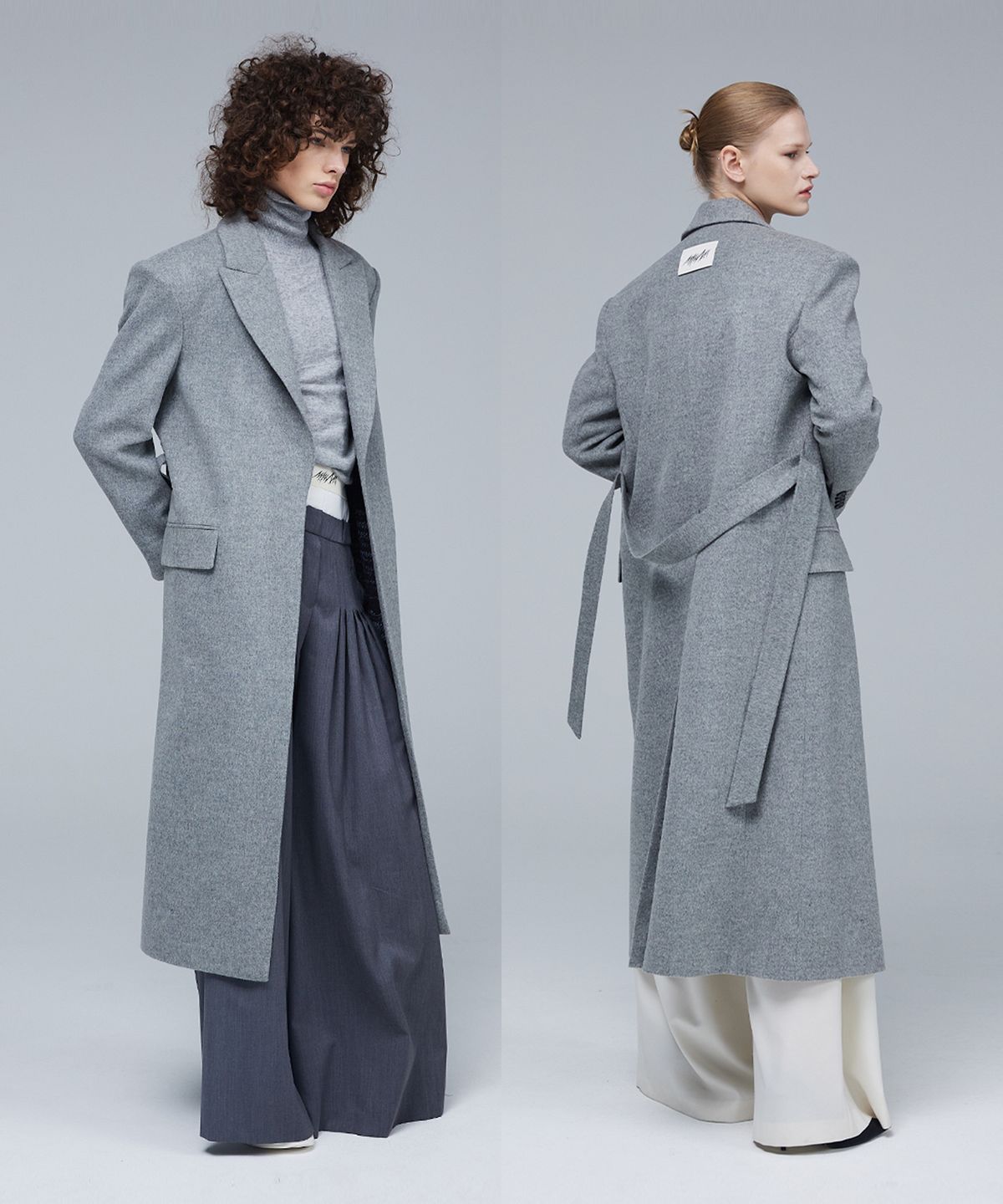 므아므(MMAM) Open-type minimal wool coat