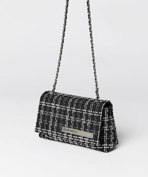 쥬뗌므 트위드 체인 미니 크로스백