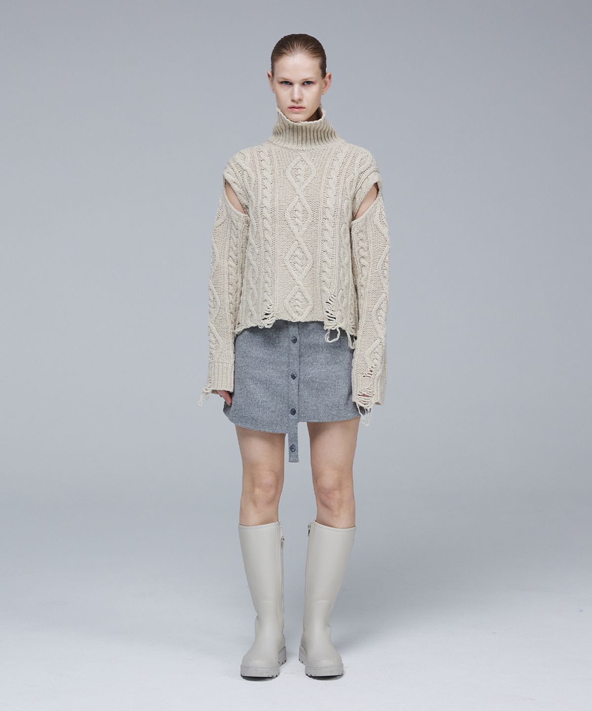 므아므(MMAM) Wool short skirt pants