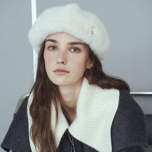 Milky fur beret_3color