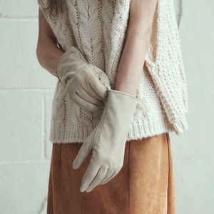 여성용 리얼 스웨이드장갑 (long ver.)