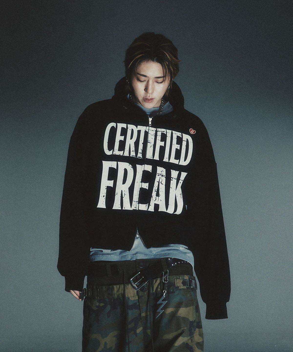 그레일즈(GRAILZ) [ZICO X GRAILZ] VINTAGE FREAK ZIP HOODIE