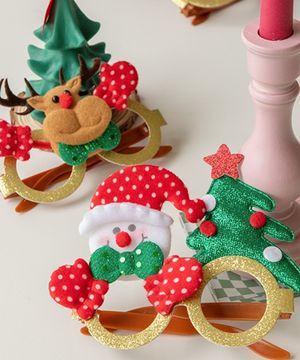 크리스마스 글리터 안경 4type