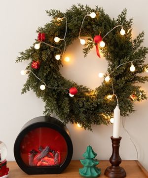 크리스마스 원형 리스 2type