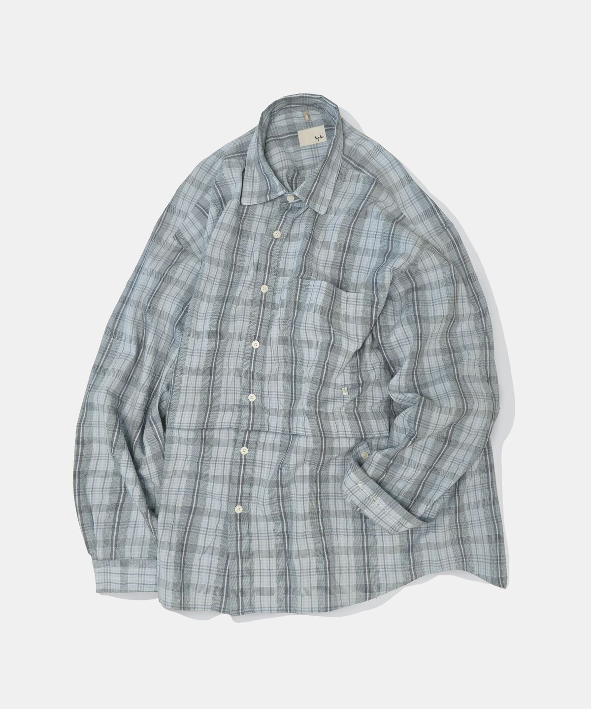 다이아몬드 레이라(DIAMOND LAYLA) Detachable Crease Check Shirt S167 Gray Achromatic