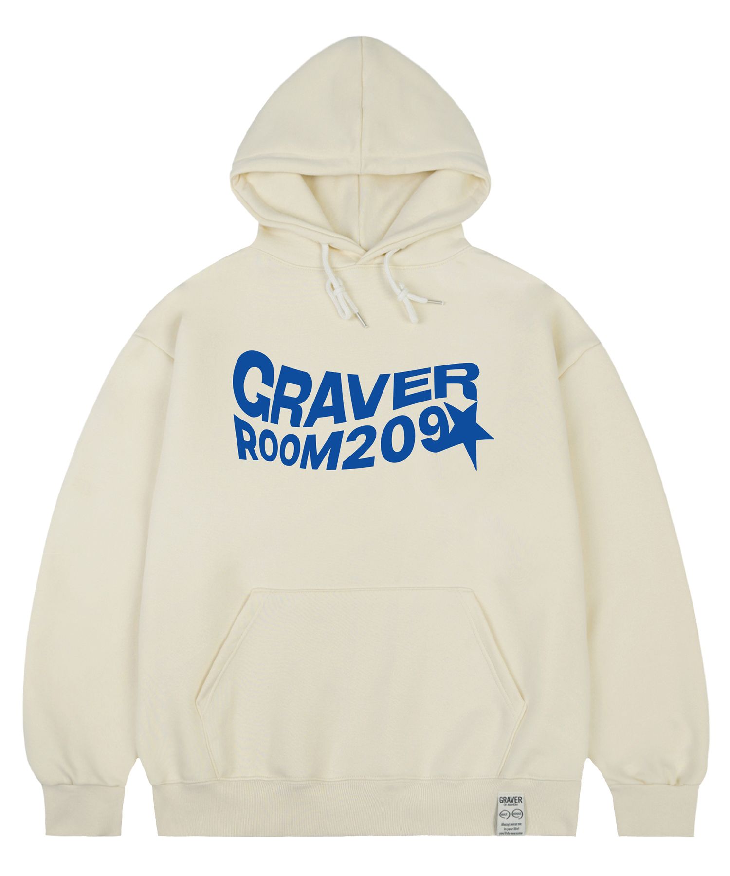 【GRAVER】24FW★ Wave Star Logo Hoodie MUSINSA | GRAVER [UNISEX]Wave Star Logo Hoodie_Cream