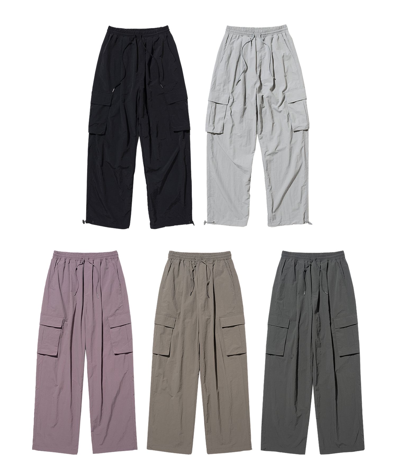 デニム・ジーパン NOT4NERD Nylon Cargo Wide Pants Light Grey PT042GR MUSINSA | NOT4NERD Nylon Cargo Wide Pants - 6color