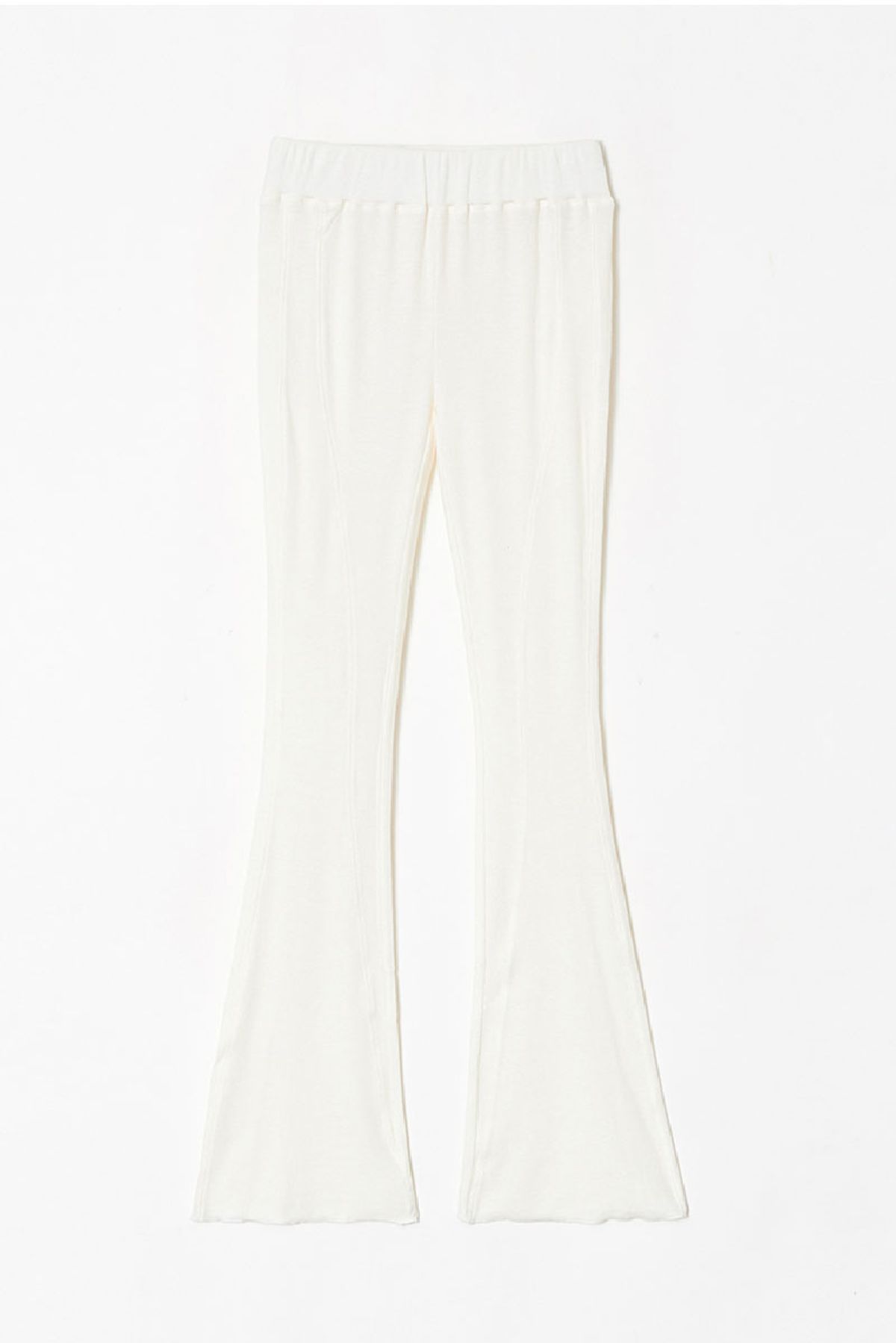 큐피도(KUPIDO) Curved line Boots cut Leggings _ Cream