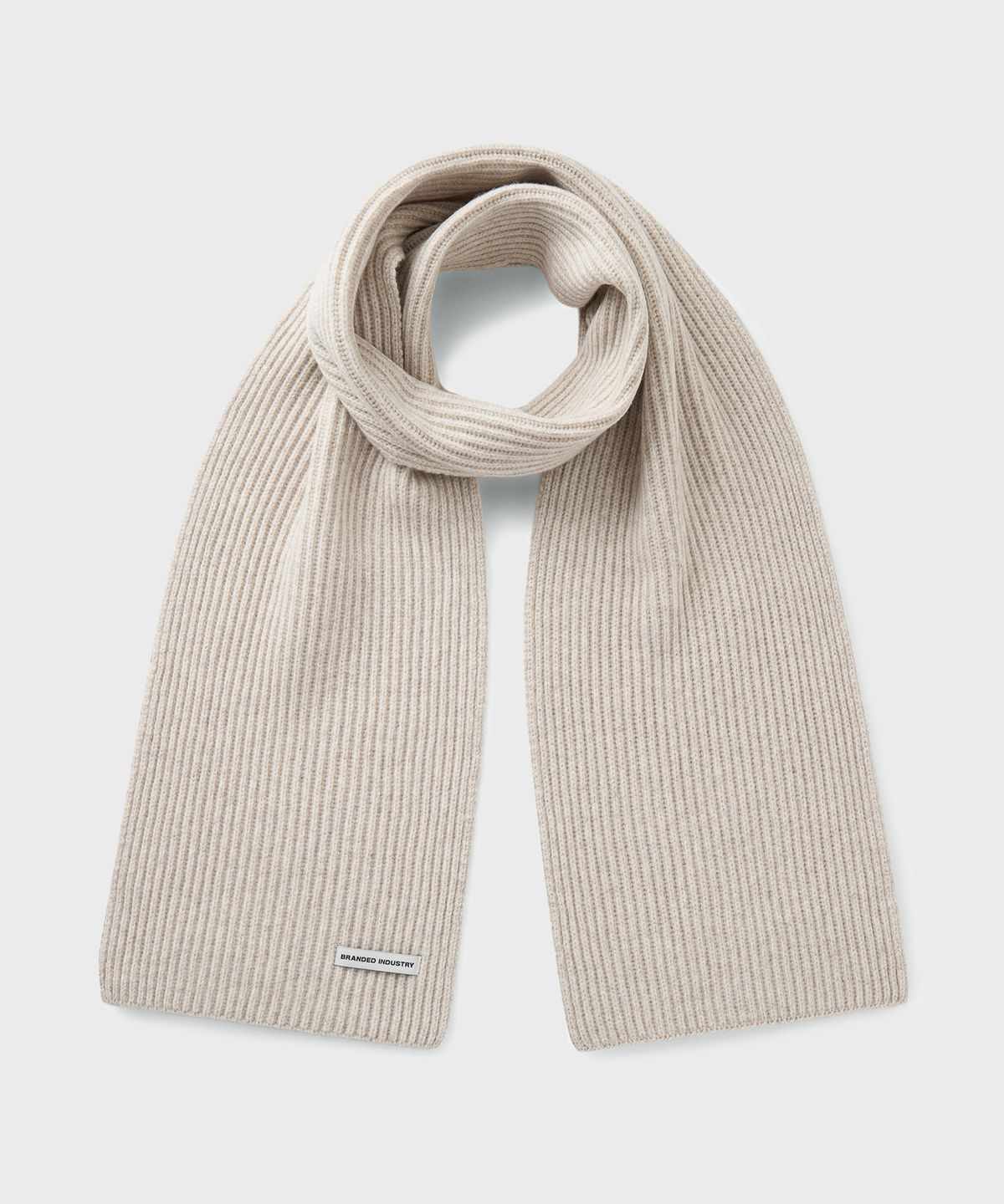브랜디드(BRANDED) RIBBED KNIT MUFFLER [LIGHT OATMEAL]