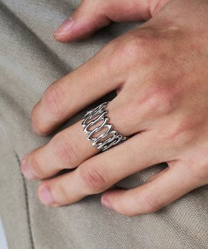 RSM024 Oval Pattern Open Ring