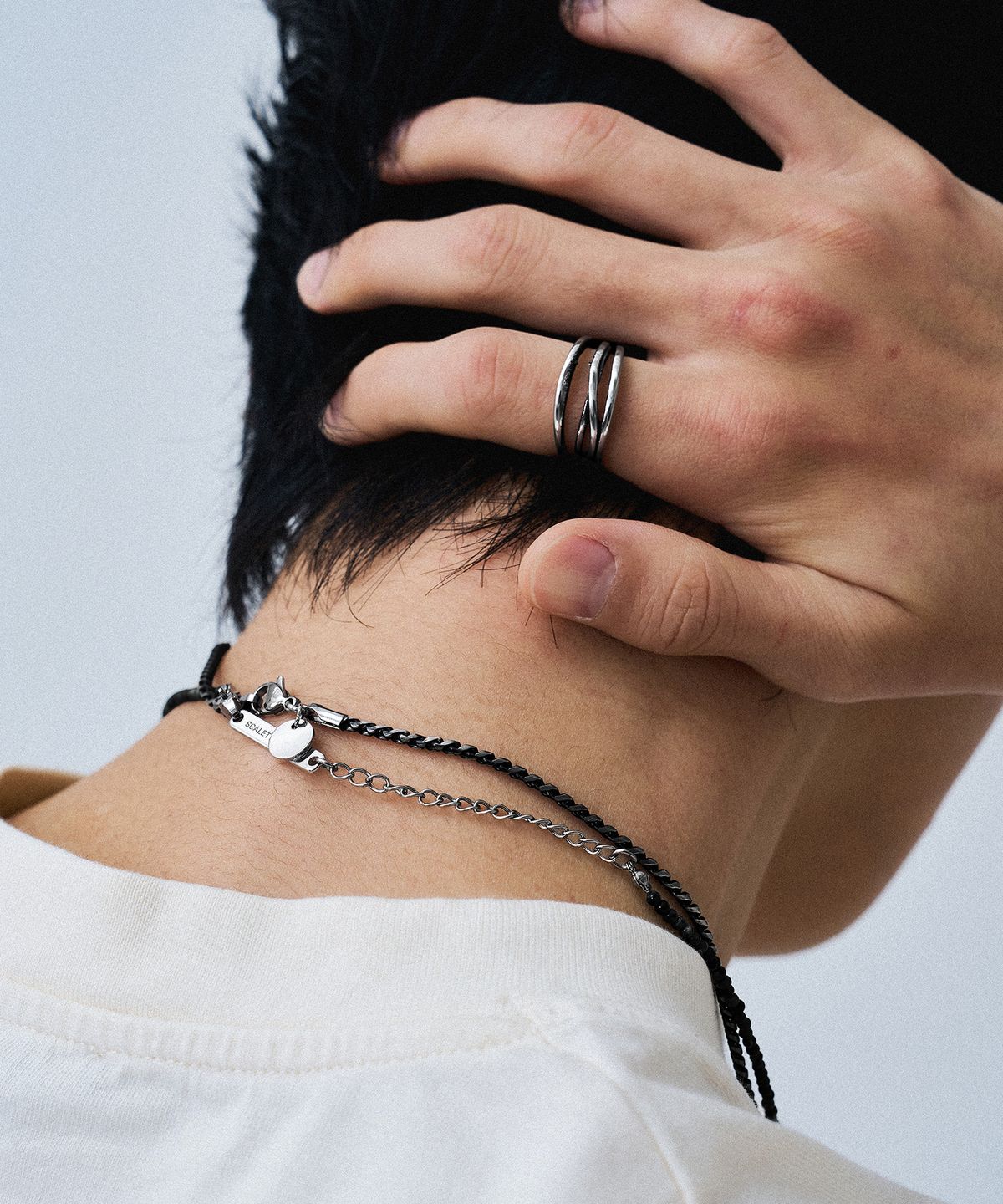 스칼렛또블랙(SCALETTOBLACK) RSM022 Winding Line Ring