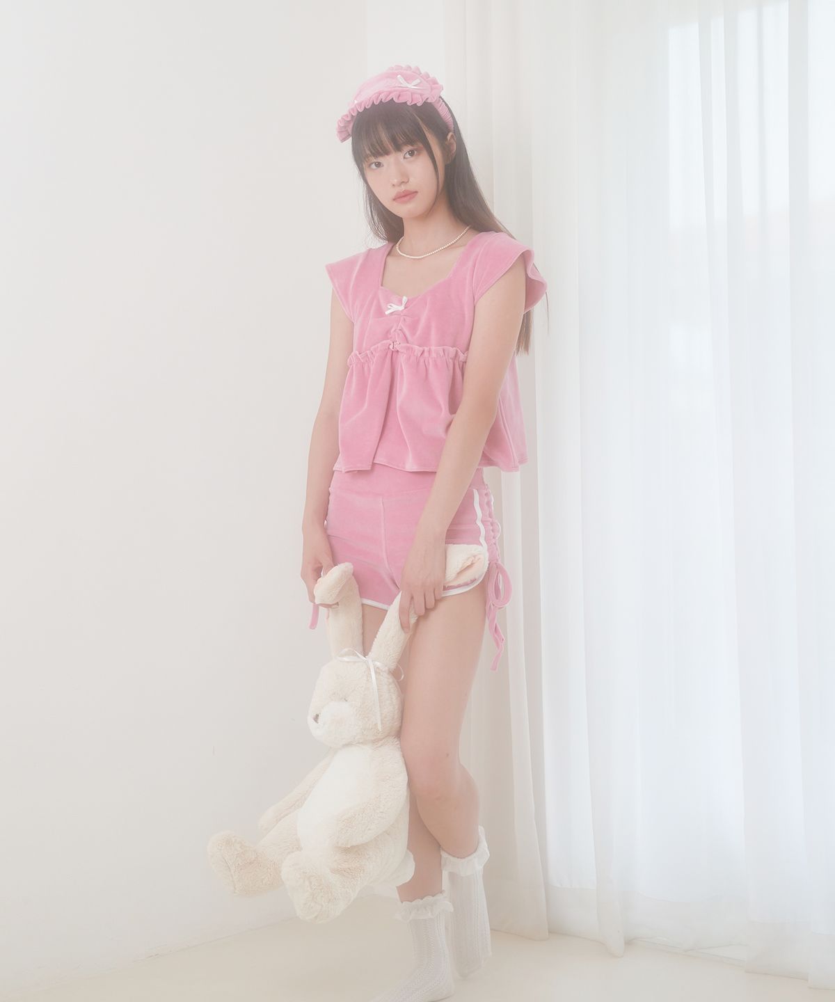 지제뮤지엄(ZIZEMUSEUM) VELVET PAJAMA SET (PINK)
