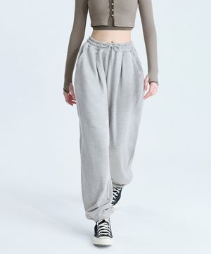 핀턱 와이드 스웻 팬츠_4COLOR