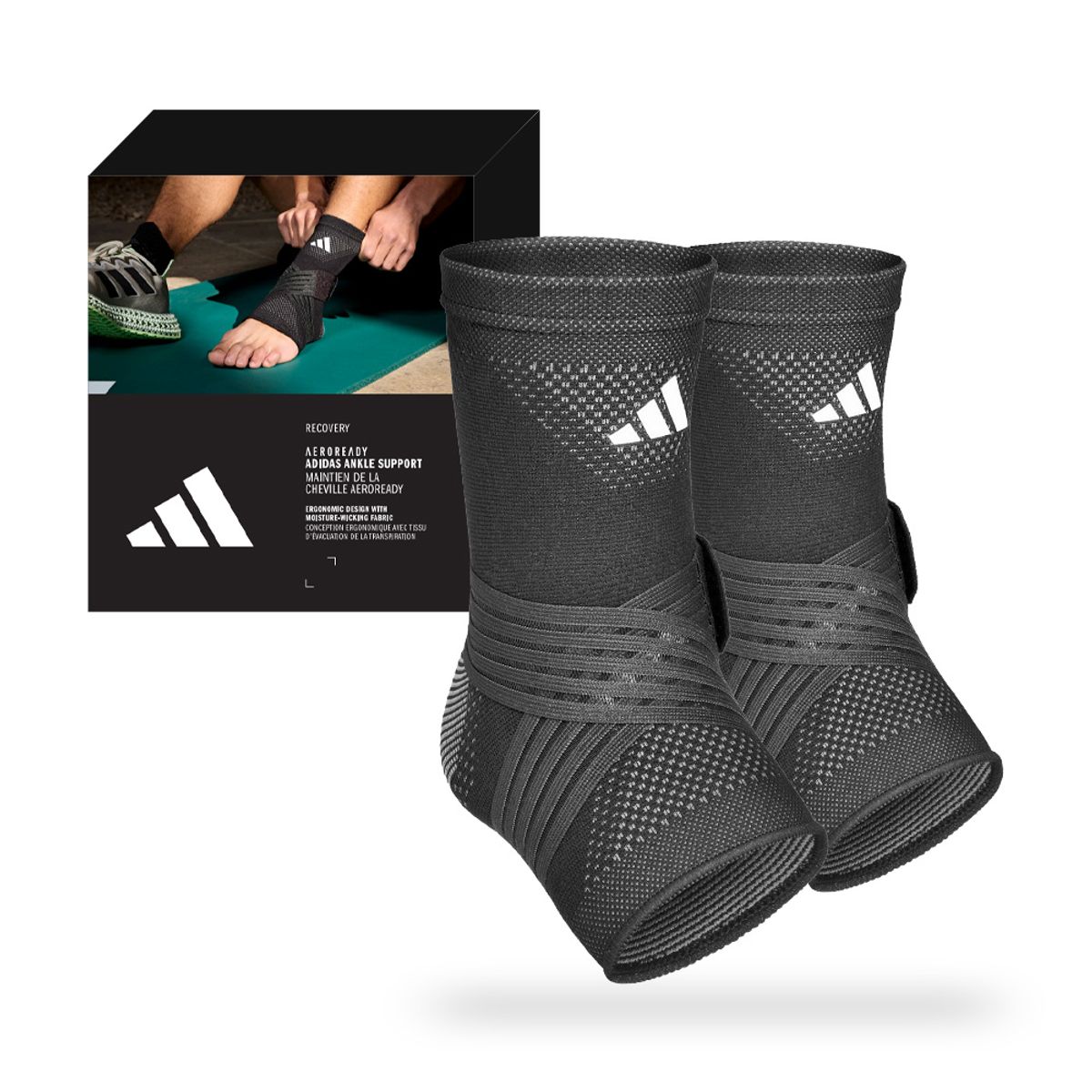 아디다스 피트니스(ADIDAS FITNESS) 에어로레디 엘리트 발목 보호대 세트