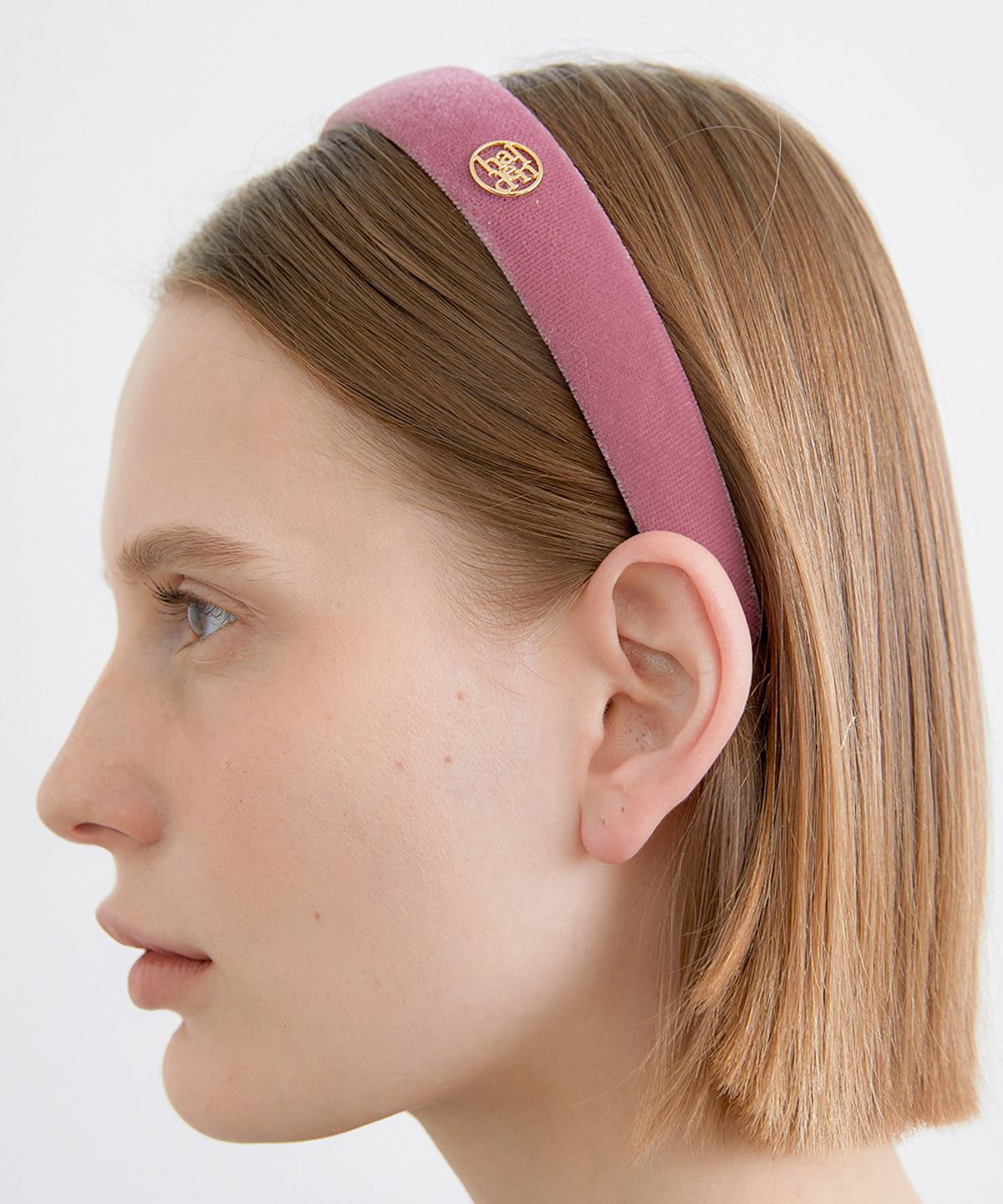 할렌(HALDEN) flat velvet hairband (H017_light pink)