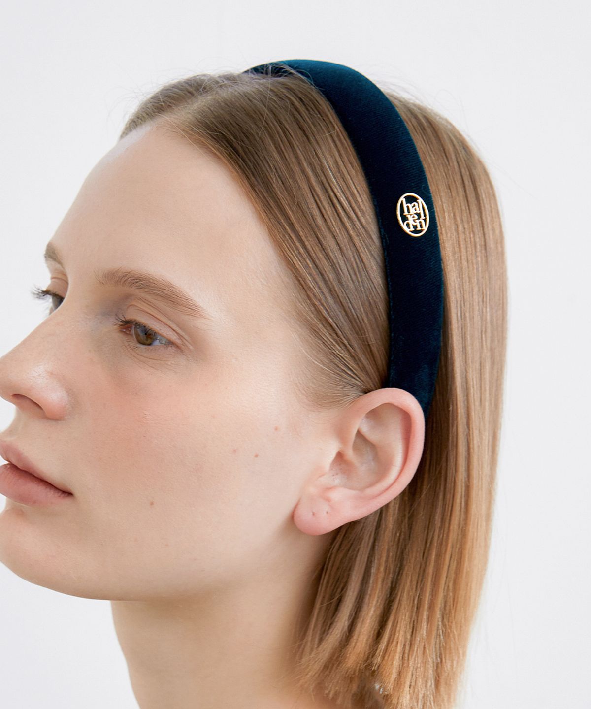 할렌(HALDEN) flat velvet hairband (H017_blue green)