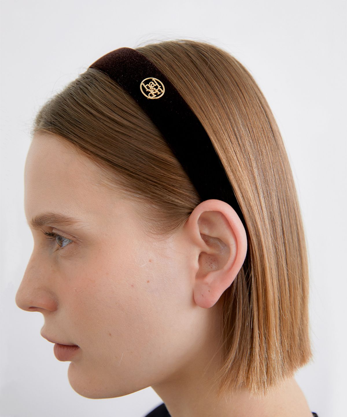 할렌(HALDEN) flat velvet hairband (H017_brown)