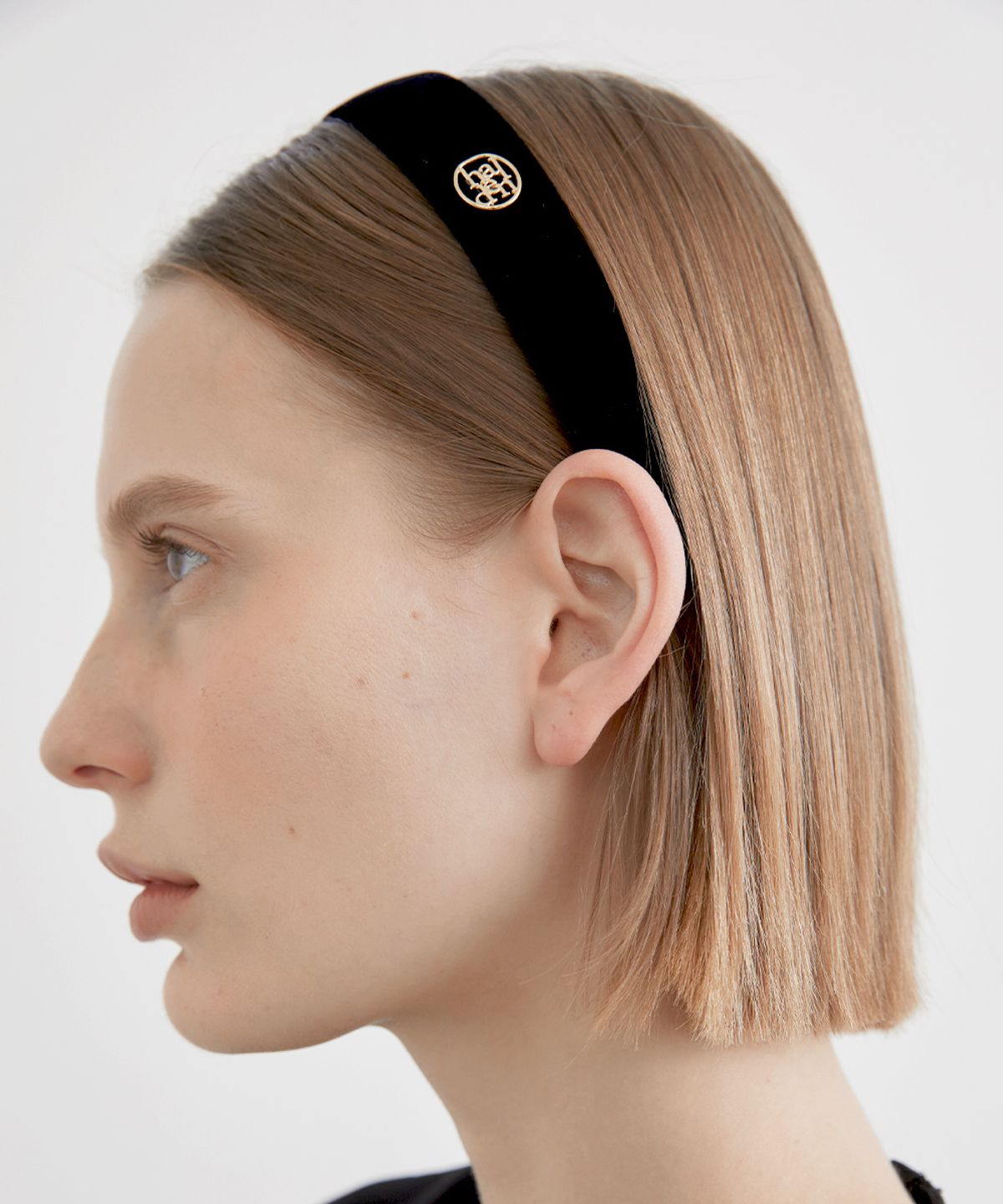 할렌(HALDEN) flat velvet hairband (H017_black)
