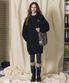 소프트 웜 후드 원피스 [블랙]