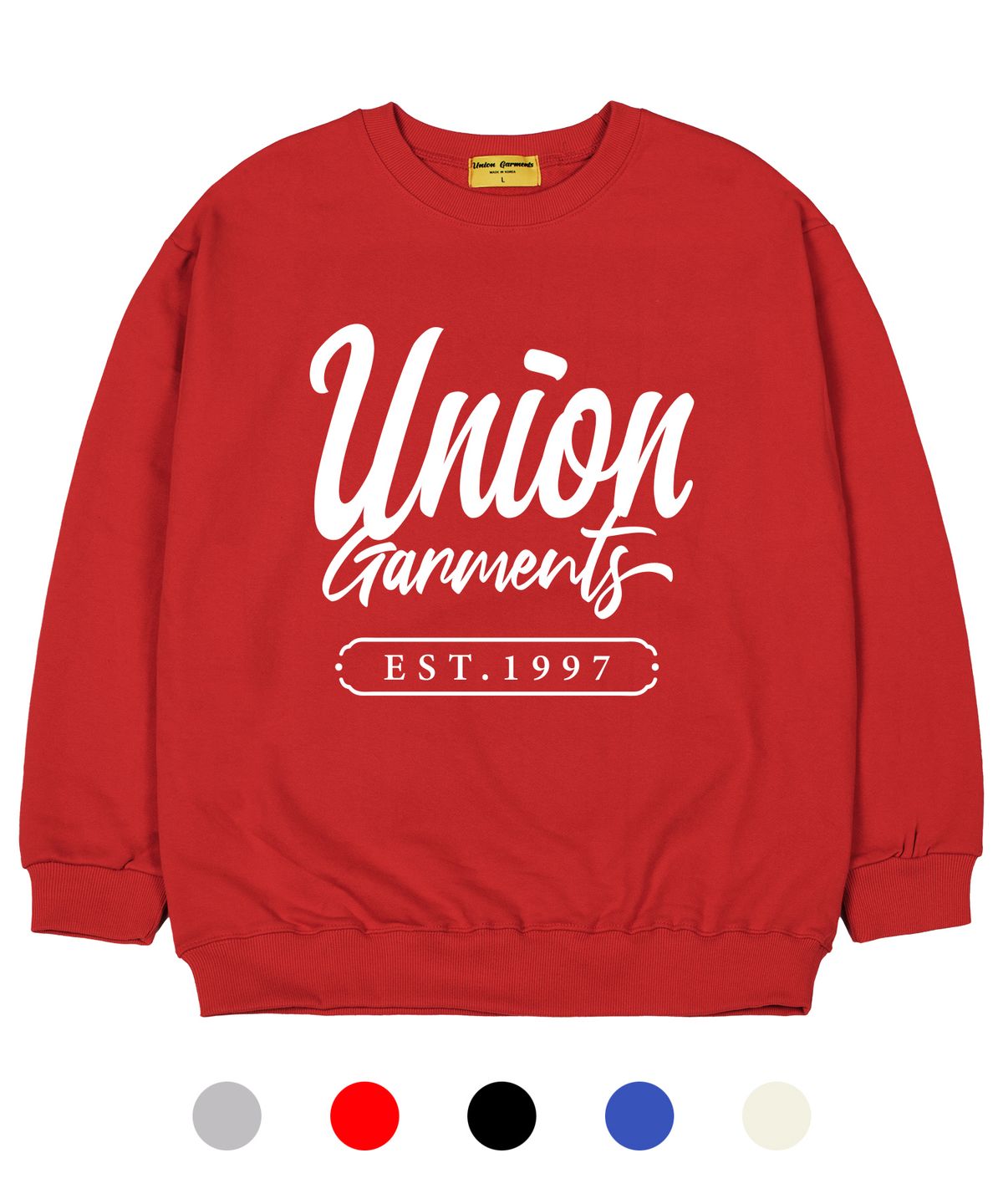 유니온가먼츠(UNION GARMENTS) [기모]빅유니온 오버핏 맨투맨 티셔츠
