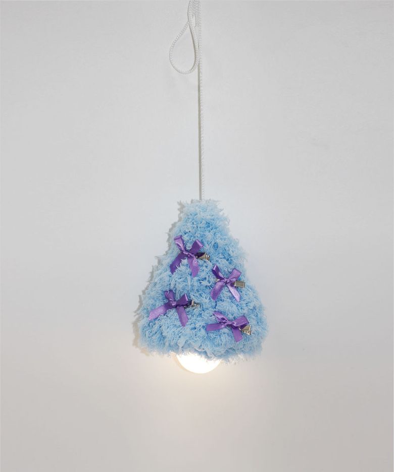 Gift box) 트리 퍼 램프 tree fur lamp - Sky blue