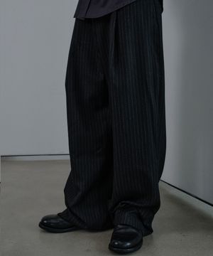 HBT STRIPE TROUSERS (BLACK)