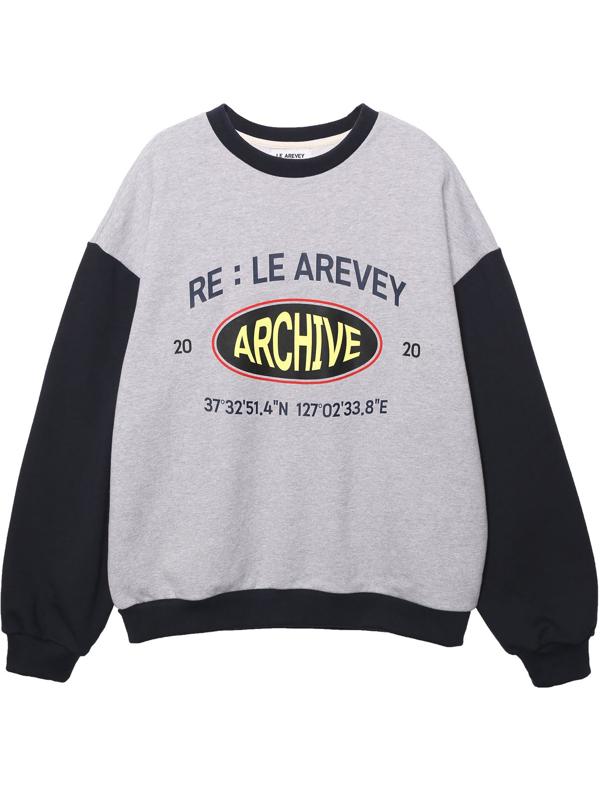 르아르베이(LEAREVEY) ARCHIVE SWEATSHIRT [GRAY/NAVY]