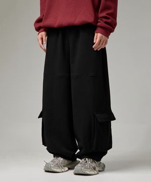 다트 빅포켓 벌룬 팬츠 [블랙]